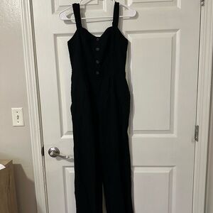 Old Navy Black Button-Front Jumpsuit